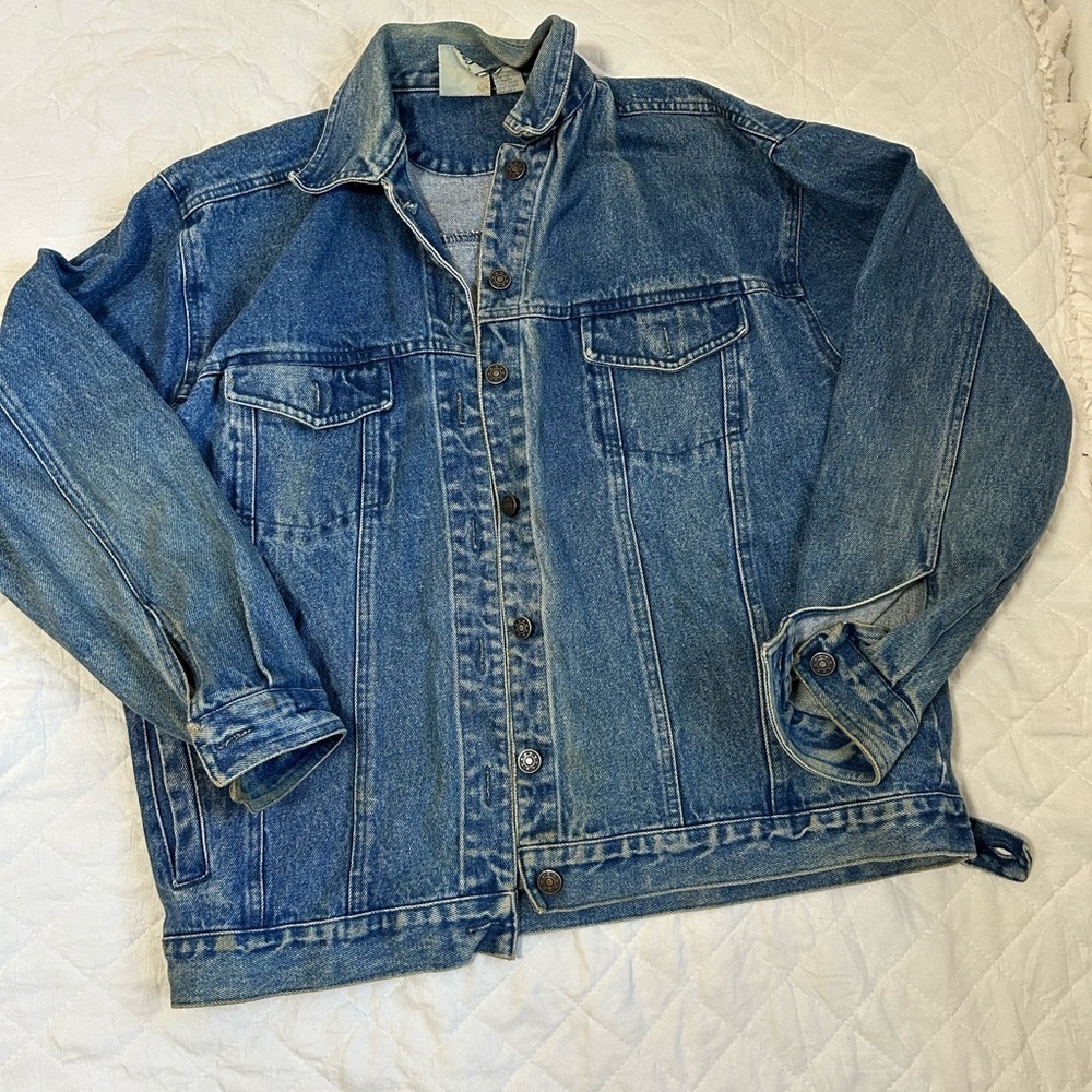 Misisipi River Blues Vintage Men's Blue Denim Jacket (Very used,Old, & dirty)
